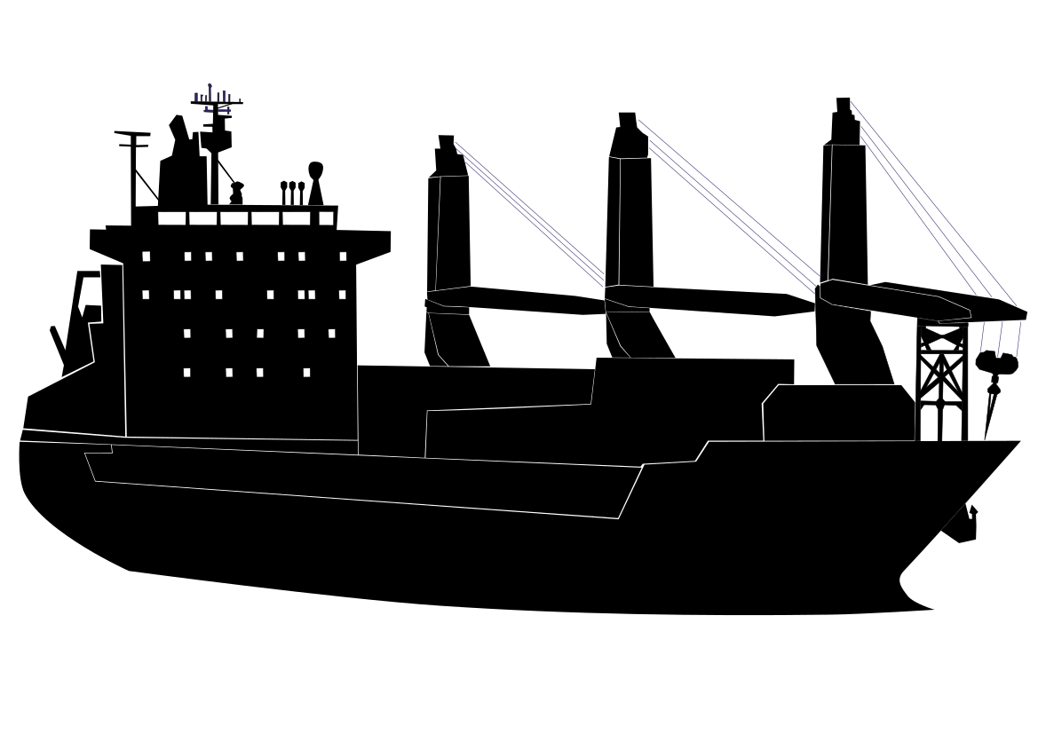 black and white silhouette from an vessel